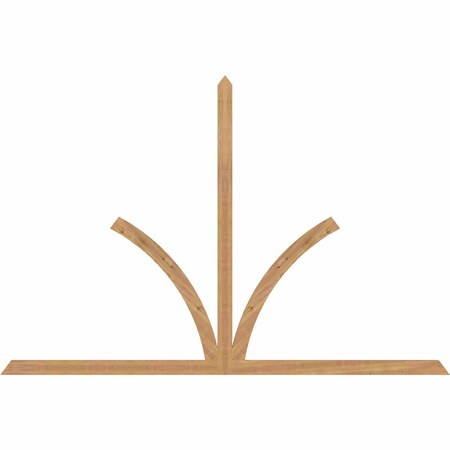 Ekena Millwork Richland Timber Gable Bracket, Western Red Cedar, 108"W x 72"H x 1 1/2"D x 3 1/2"F, 16/12 Pitch GBW108X72X0204RIC00SWR